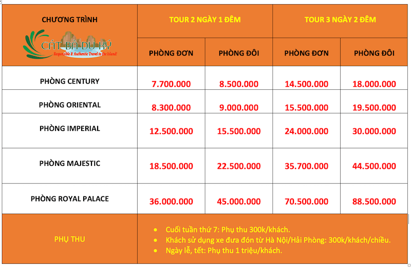 Giá tour du thuyền Lamour cruise