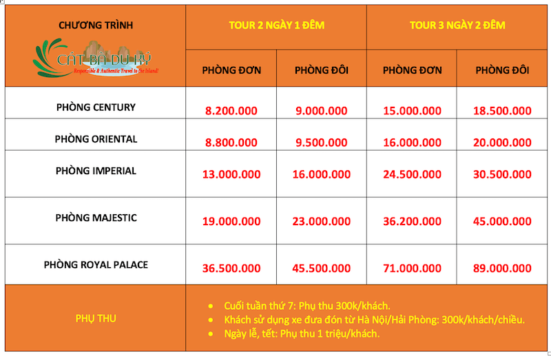 Giá tour du thuyền Lamour cruise